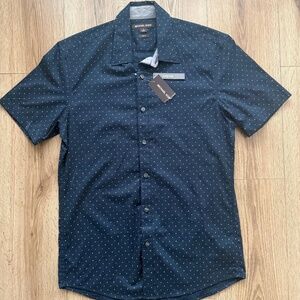 Michael Kors Men's Navy and Blue Shirt